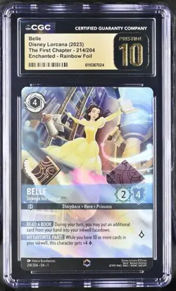 Disney Lorcana - Belle - Enchanted The First Chapter CGC PRISTINE 10 - Image 1