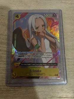 S-Snake Alt Art (Alternate Art) OP13-114 One Piece TCG Carrying On His Will Foil - Image 1
