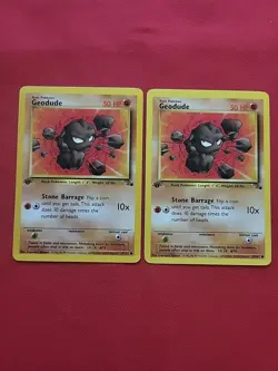 Pokemon: Geodude 1st Edition #47/62 Fossil 1999 Vintage WOTC Non-holo - NM -I137 - Image 1