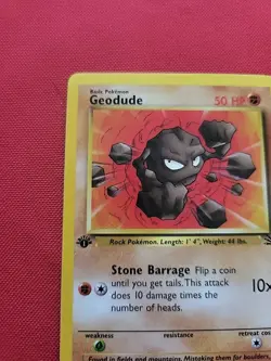 Pokemon: Geodude 1st Edition #47/62 Fossil 1999 Vintage WOTC Non-holo - NM -I137 - Image 4