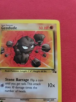 Pokemon: Geodude 1st Edition #47/62 Fossil 1999 Vintage WOTC Non-holo - NM -I137 - Image 5