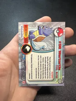 1999 Topps Pokemon TV #08 Wartortle Silver Foil Blue Logo - Image 2