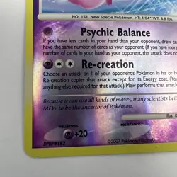 2007 Pokemon Diamond & Pearl Secret Wonders Mew Reverse Holo #15/132 T4414 - Image 5