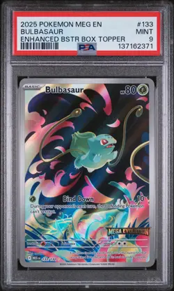 2025 POKEMON MEG EN-MEGA EVOLUTION ENHANCED BOOSTER BOX TOPPER BULBASAUR PSA 9 - Image 1