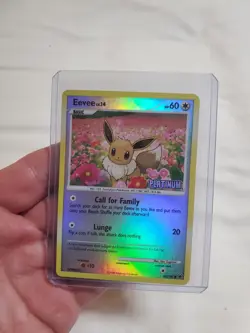 LP Pokemon Eevee TCG Stamped Reverse Holo 62/100 Platinum Promo Card Rare SSP - Image 1