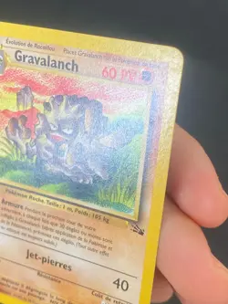 CARTE POKEMON GRAVALANCH 37/62 EDITION 1 FR UNCO WIZARDS FOSSILE - TBE/EXC - Image 3