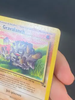 CARTE POKEMON GRAVALANCH 37/62 EDITION 1 FR UNCO WIZARDS FOSSILE - TBE/EXC - Image 4