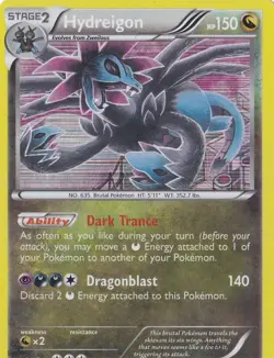 HYDREIGON HOLO 99/113 POKEMON BLACK AND WHITE LEGENDARY TREASURES - Image 1