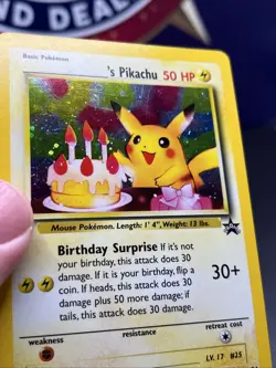 ______'s Pikachu 24/53 Wotc Promo Holo Birthday Pikachu Black Star Promo - Image 3