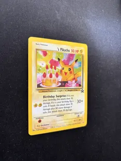 ______'s Pikachu 24/53 Holo Wotc Black Star Promo Birthday Pokemon TCG LP - Image 3