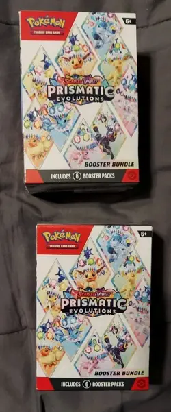 Pokemon TCG Lot Of (2) Scarlet And Violet Prismatic Evolutions Booster Bundle - Image 1