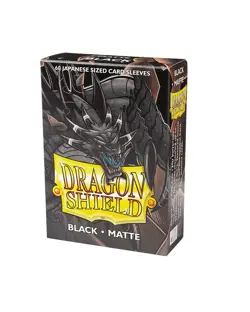 (60-Pack) Dragon Shield Card Sleeves BLACK MATTE Small/Mini Size Japanese/Yugioh - Image 3