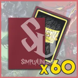 Blood Red Matte 60 Dragon Shield Sleeves Japanese Size 🐉for Yugioh - Image 1