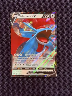Salamence V - 143/189 - Pokemon Darkness Ablaze Sword Shield Ultra Rare Card NM - Image 1