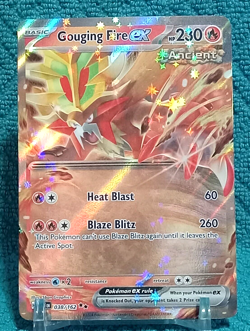 Gouging Fire ex 038/162 ** Double Rare Full Art SV Temporal Forces Pokemon NM/M - Image 1