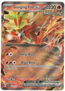 Gouging Fire ex 038/162 Temporal Forces TEF Pokemon Card NM - Image 1