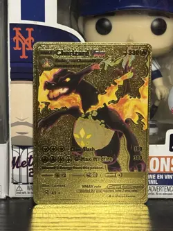 Pokemon TCG Gold Foil Fan Art - Charizard Vmax #43 - Gold Card - Image 1