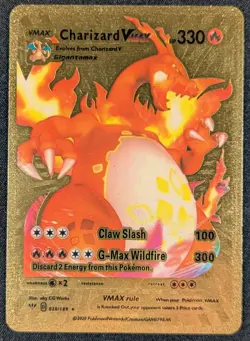 Charizard Vmax 2020 Gold Foil Rare Fan Art Pokemon Card 020/149 (NM) - Image 1