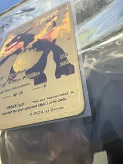 Charizard VMax Pokemon Rare Gold Foil Fan Art Card S #43 - Image 2