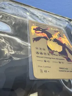 Charizard VMax Pokemon Rare Gold Foil Fan Art Card S #43 - Image 3