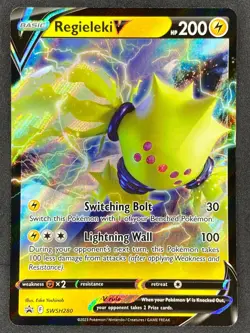 Pokemon Regieleki V SWSH280 SWSH Black Star Promo NM - Image 1