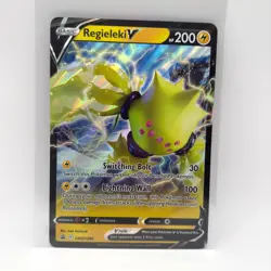 JUMBO Pokemon TCG Regieleki V SWSH280 Oversized Black Star Promo Crown Zenith NM - Image 1