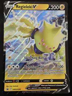 JUMBO Regieleki V SWSH280 Black Star Promos Holo Pokemon TCG 2023 NM OVERSIZED - Image 1