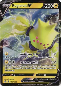 Pokemon Regieleki V Ultra Rare Black Star Promo SWSH280 NM Englisch - Image 1