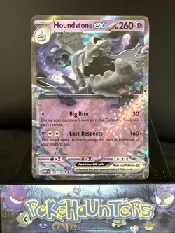 Pokemon Card Houndstone ex 102/197 Obsidian Flames Double Rare Half Art NM - Image 1
