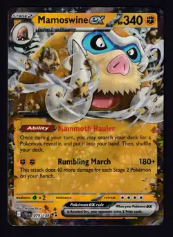 Mamoswine ex 079/159 JTG Journey Together DR M/NM Pokemon English - Image 1