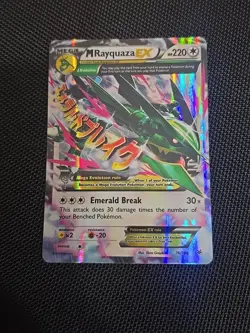 Pokemon TCG M Rayquaza EX Full Art Ultra Rare Card XY Roaring Skies - Image 1