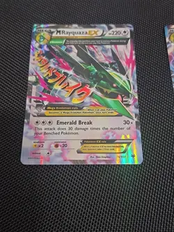 Pokemon TCG M Rayquaza EX Full Art Ultra Rare Card XY Roaring Skies - Image 2