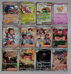 12 Pokemon Paldean Fates EX PROMO FULL ART CARDS 224 225 226 227 228 229 230 231 - Image 1