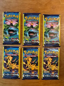 Pokemon XY Evolutions 3-Card Mini Packs - 6 Pack Lot - 3 Charizard & 3 Venusaur - Image 1