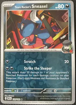 Team Rocket's Sneasel 128/182 Sv10: Destined Rivals Reverse Holo - Pokemon Card - Image 1