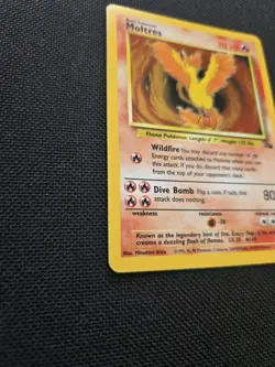 Pokemon Moltres Fossil Holo 12/62 - Vintage 1999 WOTC - Original Card - Moderate - Image 4