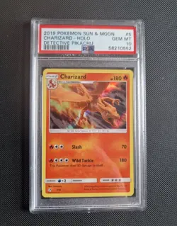 Pokemon TCG Charizard Detective Pikachu Holo Card 5/18 PSA 10 - Image 1