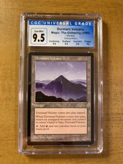 MTG✨DORMANT VOLCANO ✨Visions CGC 9.5 GEM MINT Bounce/Double Mana LAND Avon Art - Image 1