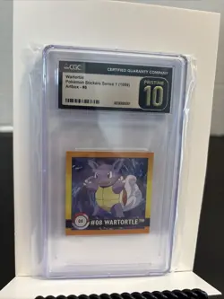 1999 Pokemon Series 1 Stickers Wartortle #8 VINTAGE CGC PRISTINE 10 - Image 1