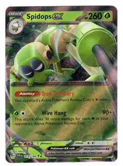 Pokemon TCG Spidops ex Scarlet & Violet Base Set 019/198 Regular Double Rare NM - Image 1