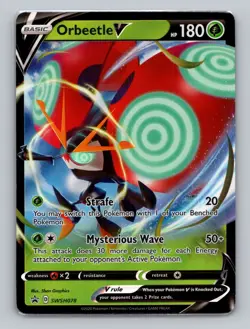 Orbeetle V SWSH078 Black Star Promo Sword & Shield Pokemon Card NM - Image 1