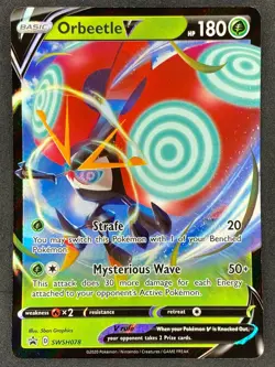 Pokemon Orbeetle V SWSH078 SWSH Black Star Promo NM - Image 1