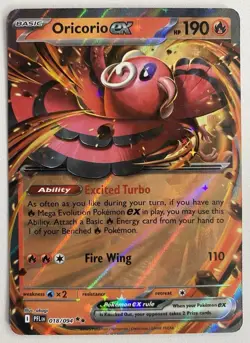 Oricorio ex 018/094 Double Rare Phantasmal Flames PFL EN Pokemon Card - Image 1