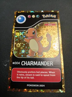 2024 POKEMON POKEDEX BLACK Card #004 Charmander Kanto Peru Edition US Seller - Image 1