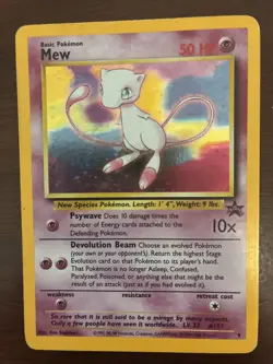 Pokemon TCG Mew #9 Black Star Promo Card, Pokemon league, holo - Image 1