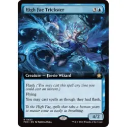 HIGH FAE TRICKSTER (EXTENDED ART) X4 Foundations FDN Magic MTG MINT CARD - Image 1