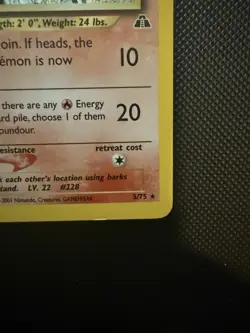 Pokemon TCG Houndour Neo Discovery Holo Rare Card - Image 4