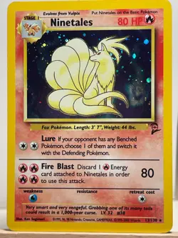 (2) Ninetales Holo Foil Rare Pokemon Cards - Base Set 2 - 13/130 - TCG - Image 4