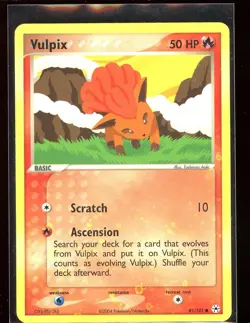 Vulpix Printer Ink Hickey Error Misprint Ex/LP 81/101 EX Hidden Legends Pokemon - Image 1