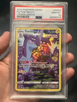 Pokemon TCG Toxtricity GG09/GG70 Crown Zenith 2023 Full Art PSA 10 (DMG Slab) - Image 1